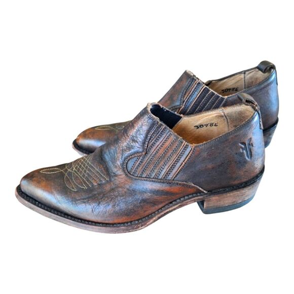 FRYE Women's Billy Shootie Western Boot Oiled Vintage Leather women's 7.5 Mexico - Picture 2 of 15